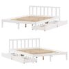 vidaXL Bedframe zonder matras massief grenenhout wit 160x200 cm