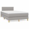 vidaXL Boxspring met matras en LED stof lichtgrijs 120x190 cm