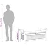 vidaXL Tuinopbergbank met kussen 126 cm massief acaciahout