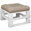 vidaXL Palletkussen 60x61,5x10 cm stof taupe