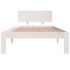 vidaXL Bedframe massief hout wit 90x190 cm