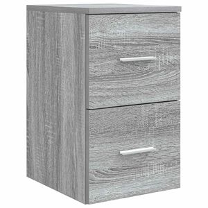 vidaXL Badkamerkast Tussenin Grijs Sonoma 30 x 35 x 50 cm Bewerkt hout