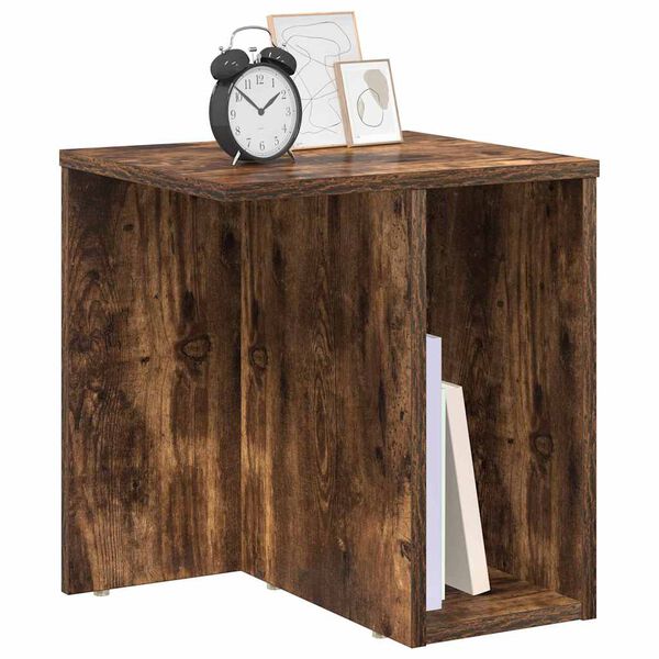 vidaXL Bijzettafel 2 pcs Gerookt eiken 37 x 32 x 40 cm Bewerkt hout