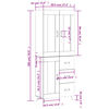 vidaXL Hoge kast 69,5x34x180 cm bewerkt hout wit