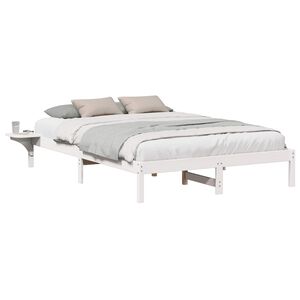 vidaXL Bedframe Wit 160 x 200 cm Massief grenenhout