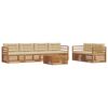 vidaXL Buiten bankenset 7 st Natuurlijk en Beige