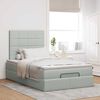 vidaXL Ottoman bed met matrassen en LED's 120x190cm fluweel lichtgrijs
