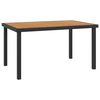 vidaXL Tuintafel 140x90x74 cm aluminium en HKC bruin