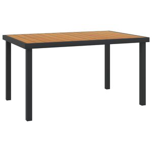 vidaXL Tuintafel 140x90x74 cm aluminium en HKC bruin
