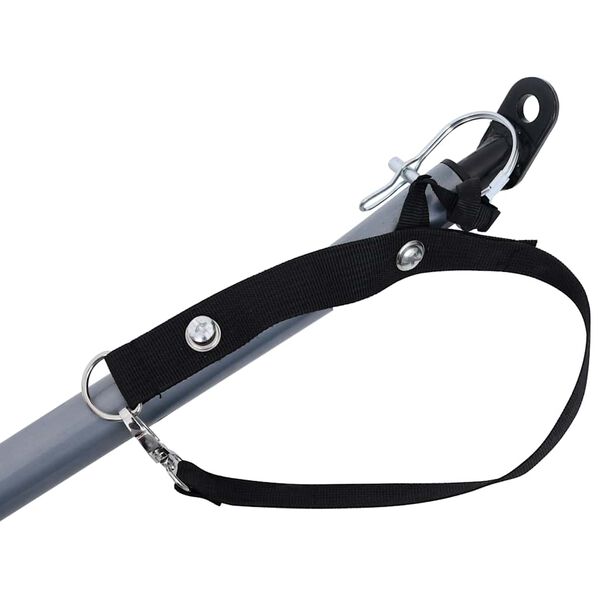 vidaXL Fietstrailer 65 kg grijs en oranje