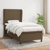 vidaXL Boxspring met matras stof donkerbruin 90x190 cm