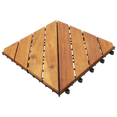 vidaXL Terrastegels 30 st 30x30 cm massief acaciahout bruin