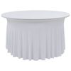 vidaXL 2 st Tafelhoezen stretch met rok 150x74 cm wit
