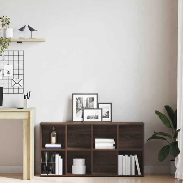 vidaXL Boekenkast 66x30x130 cm bewerkt hout bruin eikenkleur