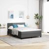 vidaXL Boxspringbed met matras Donkergrijs 140 x 200 cm Stof