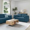 vidaXL 3-delige Loungeset met kussens fluweel blauw