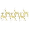 vidaXL Kerst Rendier 6 st 180 LED's Warmwit
