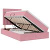 vidaXL Opslag bed met matras met hoofdeinde Roze 120 x 200 cm Fluweel