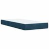 vidaXL Boxspring met matras fluweel blauw 80x200 cm