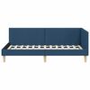 vidaXL Hoekbedframe met hoofdeinde Blauw 90 cm x 200 cm Fluweel