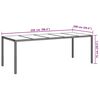 vidaXL Tuin Eettafel Pure Zwart 250 x 100 x 75 cm poly rattan