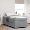 vidaXL Bedframe met matras Lichtgrijs 90 x 200 cm Stof