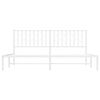 vidaXL Bedframe met hoofdbord metaal wit 180x200 cm