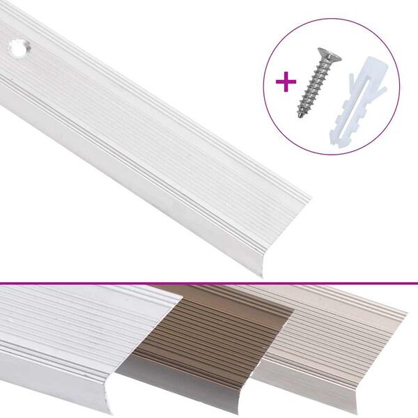 vidaXL Trapneuzen L-vormig 15 st 100 cm aluminium zilverkleurig