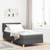 vidaXL Boxspringbed met matras Donkergrijs 80 x 200 cm Stof