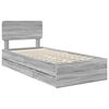 vidaXL Bedframe met lade Grijze Sonoma 75 x 190 cm Geconstrueerd hout