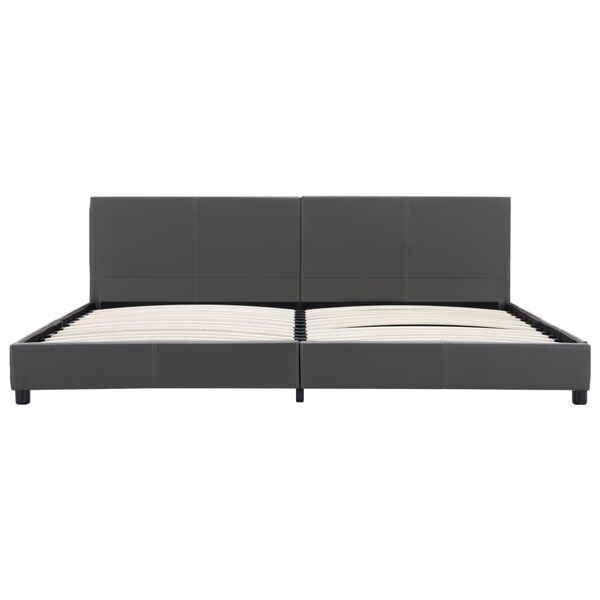 vidaXL Bedframe kunstleer grijs 180x200 cm