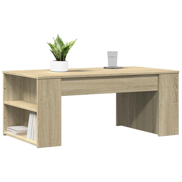 vidaXL Salontafel 102x55x42 cm bewerkt hout sonoma eikenkleurig