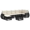 vidaXL Tuinbankenset 8 st Zwart en Cream Wit poly rattan