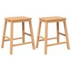 vidaXL Barstoelen 2 st massief hout rubber