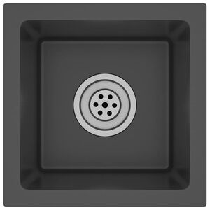 vidaXL Gootsteen handgemaakt roestvrij staal zwart