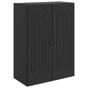 vidaXL Wandkast Zwart 66 x 34,5 x 90 cm Bewerkt hout