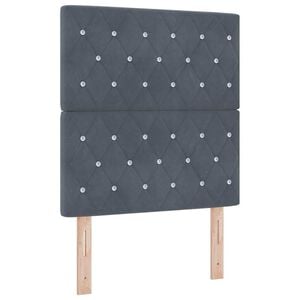 vidaXL Hoofdbord Donkergrijs 80 cm Fluweel