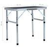 vidaXL Campingtafel inklapbaar 60x45 cm aluminium grijs