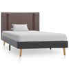 vidaXL Bedframe met LED stof taupe en donkergrijs 100x200 cm