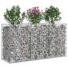 vidaXL Gabion Verhoogd Bed Zilver 150 x 50 x 80 cm
