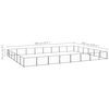 vidaXL Hondenkennel 48 m&sup2; staal zwart