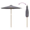 vidaXL Tuinparasol Donkergrijs 240 x 240 x 260 cm Bamboe