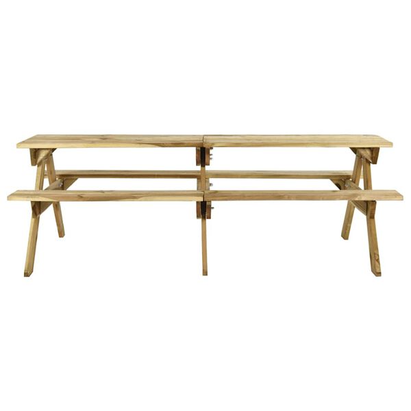 vidaXL Picknicktafel met banken 220x122x72 cm ge&iuml;mpregneerd grenenhout