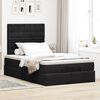 vidaXL Ottoman bed met matrassen en LED's 120x190cm fluweel zwart