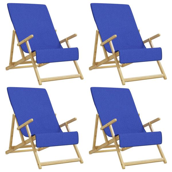 vidaXL Strandhanddoeken 4 st 400 g/m&sup2; 60x135 cm stof koningsblauw