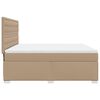 vidaXL Boxspring met matras kunstleer cappuccinokleurig 180x200 cm