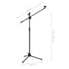 vidaXL Microfoonstatief met dubbele klemhouder