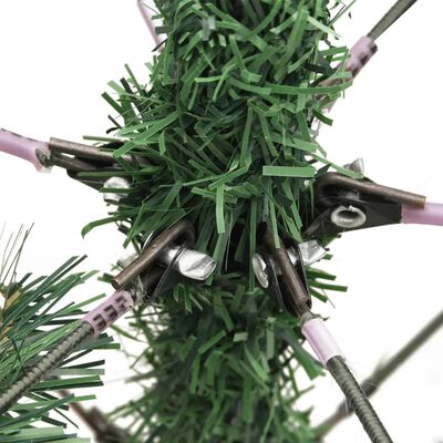 vidaXL Kunstkerstboom met scharnieren dennenappels en bessen 210 cm