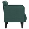 vidaXL Fauteuil met armleuningen Donkergroen 53 cm Stof