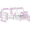 vidaXL 4-delige Loungeset met kussens massief grenenhout